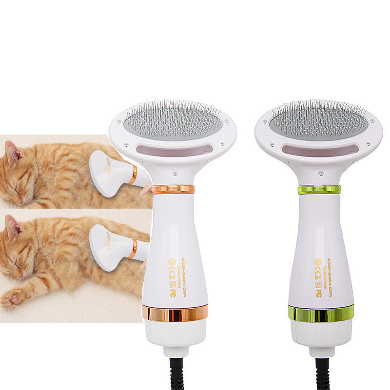 Two-in-One Pet Hot Air Comb Pet Hair Dryer Blowing Hair Cleaning
