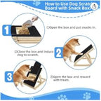 Durable Wooden Dog Nail Scratch Board with Treat Drawer Adjustable