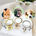 Pet sketch necklace portrait cat puppy pet DIY engraving keychain