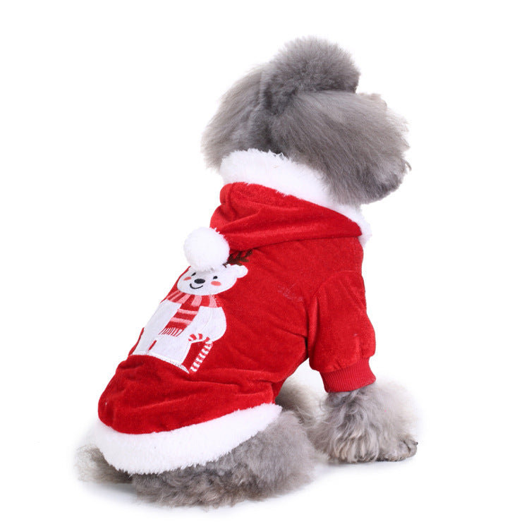Pet clothes Christmas pet supplies outdoor dog walking clothes