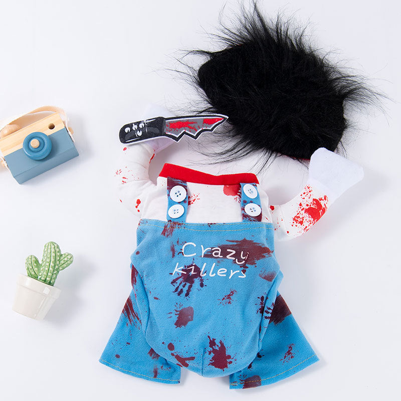 Pet Clothes Are Funny Take a Knife Transform Into a Pet Dog
