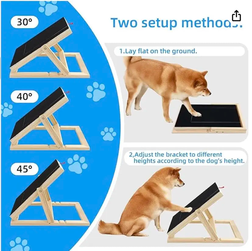 Durable Wooden Dog Nail Scratch Board with Treat Drawer Adjustable