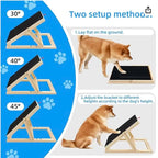 Durable Wooden Dog Nail Scratch Board with Treat Drawer Adjustable