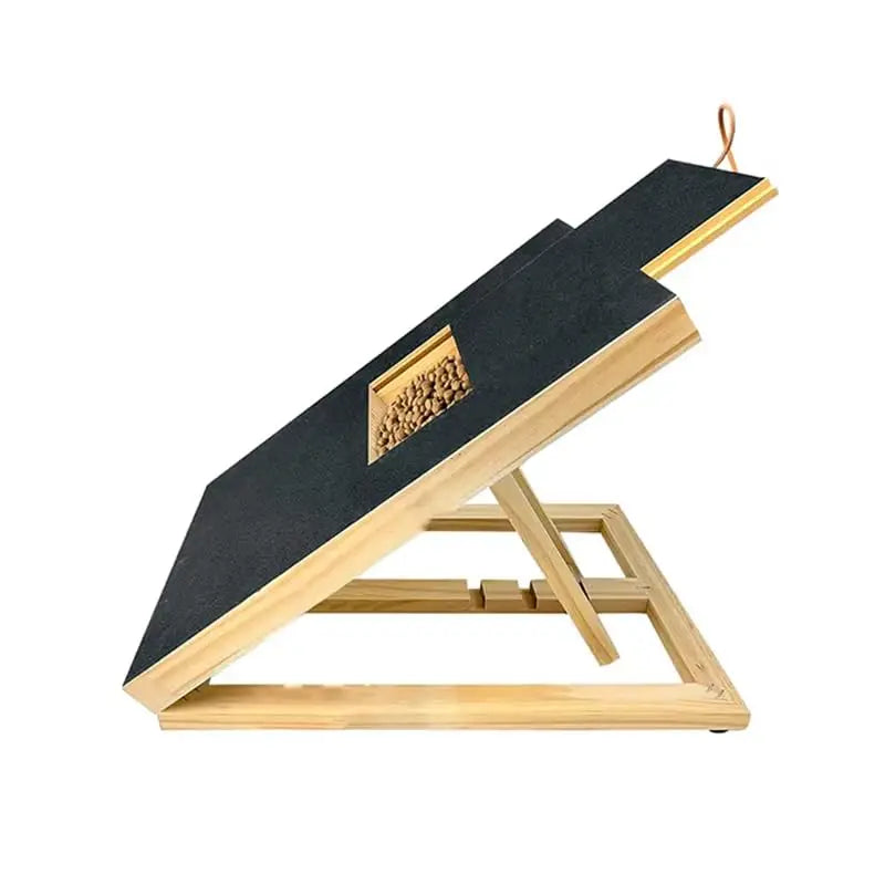 Durable Wooden Dog Nail Scratch Board with Treat Drawer Adjustable