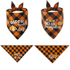 Tanpopo Cotton Plaid Thanksgiving Pet Bandana Pet Scarf Pet Bib