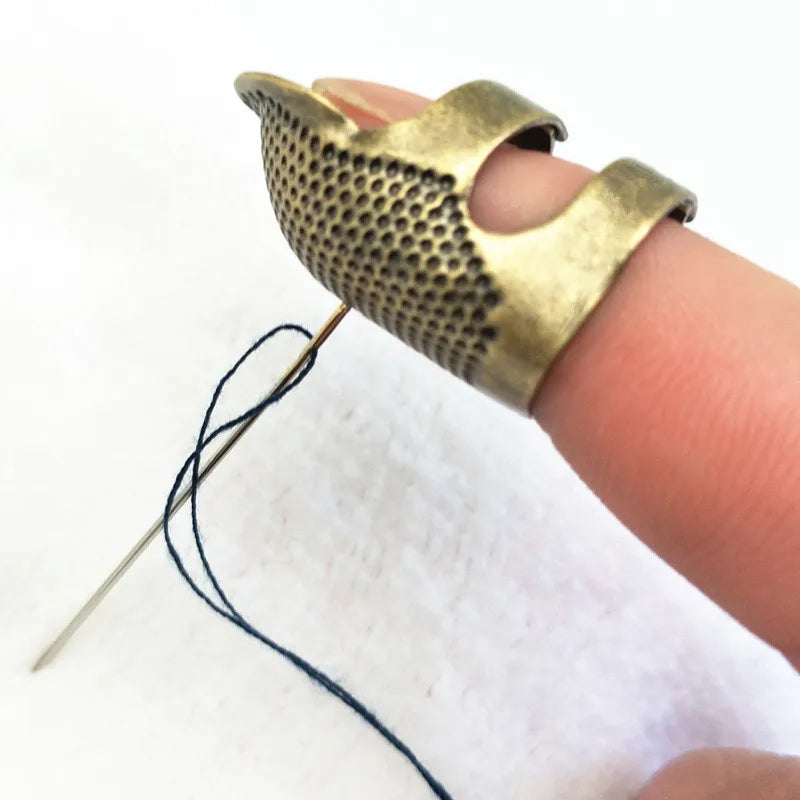 S Retro Finger Protector Antique Thimble Ring Handworking Needle