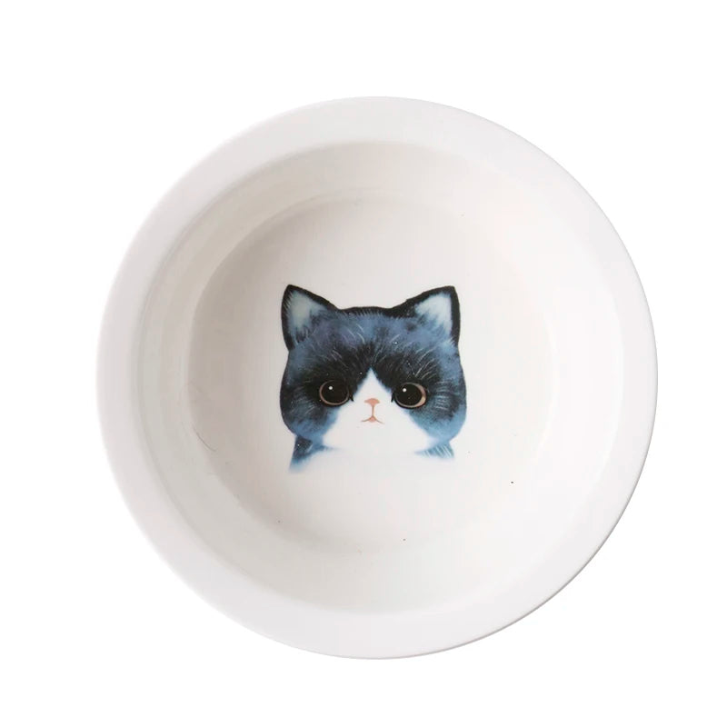 Ceramic Cat Bowl Dog Bowl Single and Double Pet Bowl Cat Dog