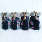 New Pet Clothing PUppy Denim Dog Shoes Non-Slip Breathable Shoe