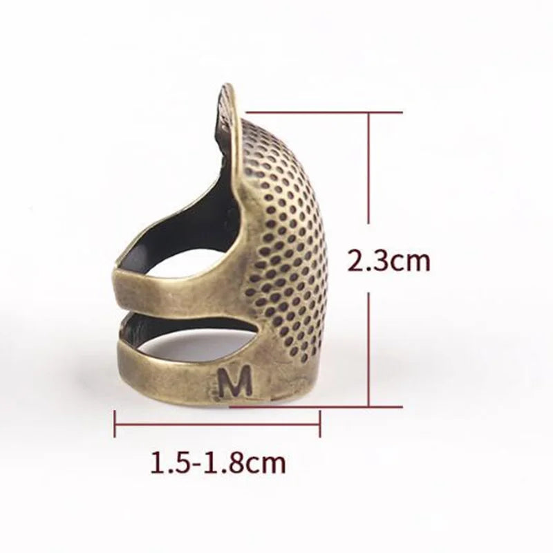 S Retro Finger Protector Antique Thimble Ring Handworking Needle
