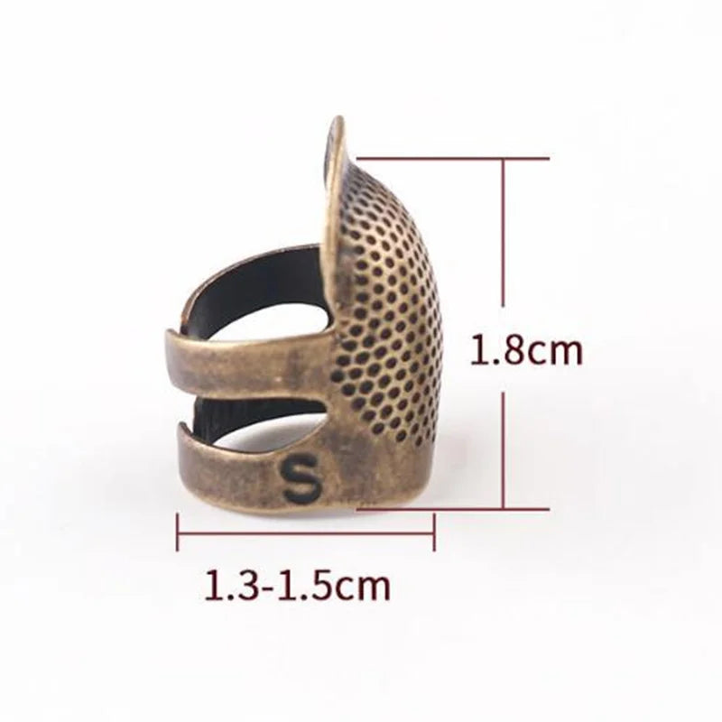 S Retro Finger Protector Antique Thimble Ring Handworking Needle