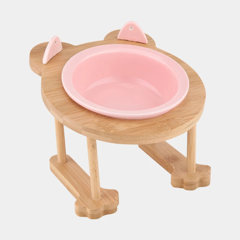 Ceramic Cat Bowl Dog Bowl Single and Double Pet Bowl Cat Dog