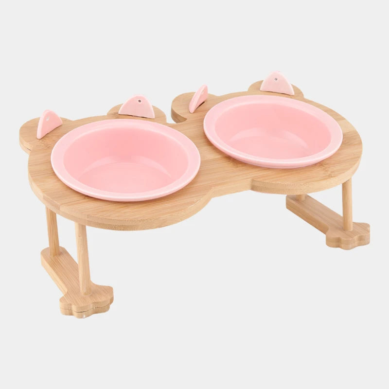 Ceramic Cat Bowl Dog Bowl Single and Double Pet Bowl Cat Dog