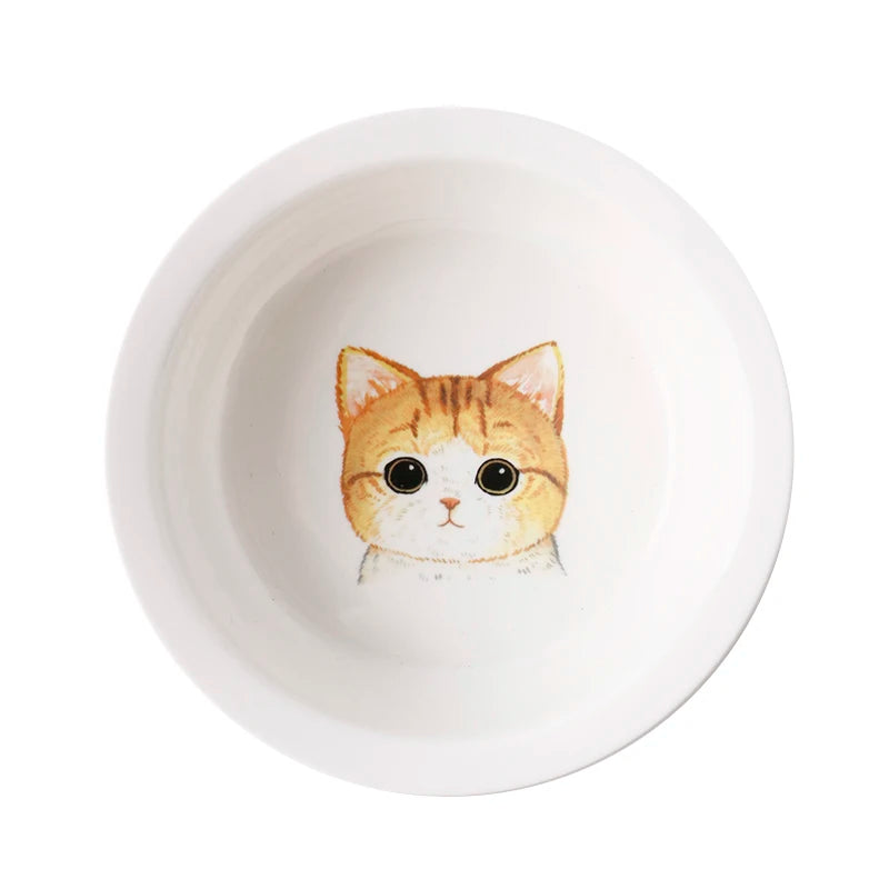 Ceramic Cat Bowl Dog Bowl Single and Double Pet Bowl Cat Dog