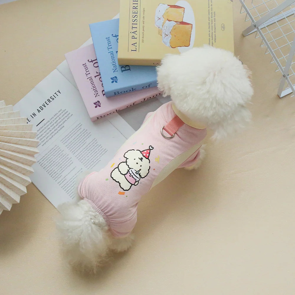 Pet Cool Breathable Cool Clothes Cat and Dog Ice Silk Cooling Four