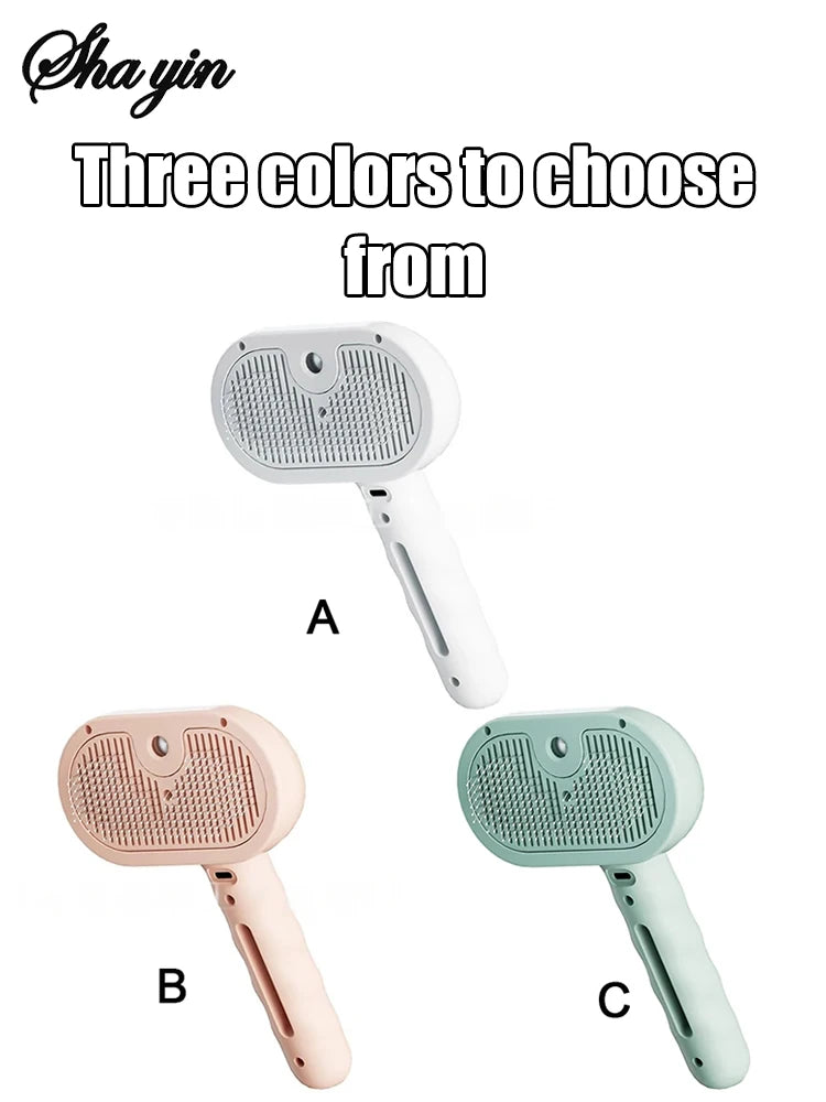 Pet Clean Steam Spray Dog Grooming Brush Unique Steam Brush for