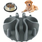 Soft Silicone Slow Feeder PUzzle Dog Bowl Insert-Stimulates Mind &