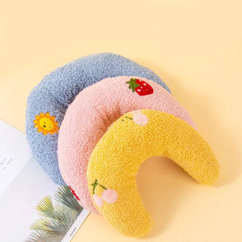 Cat Small Pillow Super Soft Half Donut Pet Calming Toy Joint
