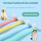 فرشاة أسنان بشعيرات ناعمة للقطط والكلاب (3 قطع)