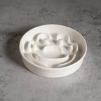 Elevated Ceramic Slow Feeder Bowl for Dogs Cats, Anti-Choking Maze