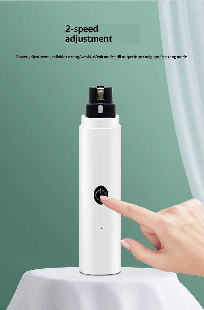 Electric Pet Nail Grinder for Dogs Cats, Quiet Claw Trimmer with