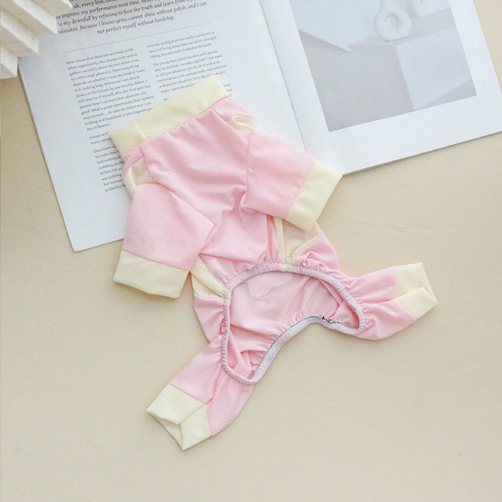 Pet Cool Breathable Cool Clothes Cat and Dog Ice Silk Cooling Four