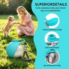 Portable Dog Water Bottle, Plastic/Stainless Steel Pet Water