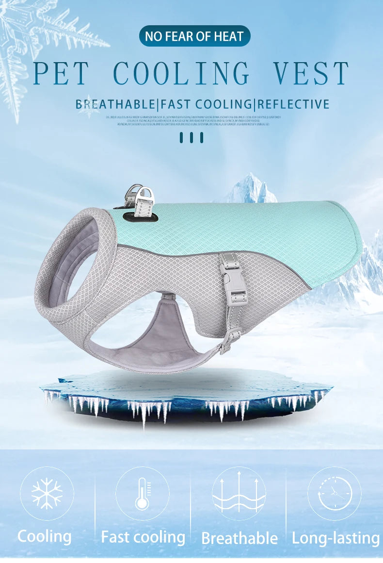 Summer Pet Dog Cooling Vest Heat Resistant Cool Dogs Clothes