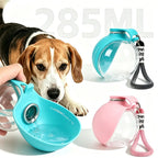 2-In-1 Portable Dog Water Bottle Foldable Silicone Dog Bowl