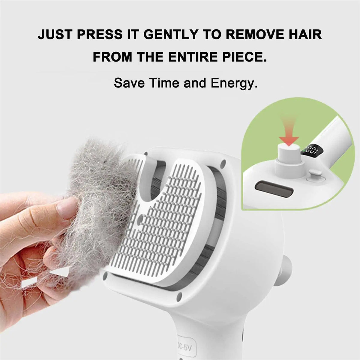Steamy Dog Brush Electric Spray Cat Hair Brush 3 In1 Dog Steamer