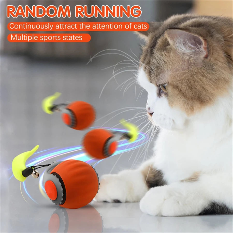 Interactive Cat Toy Ball Automatic Rolling Pet Toy USB