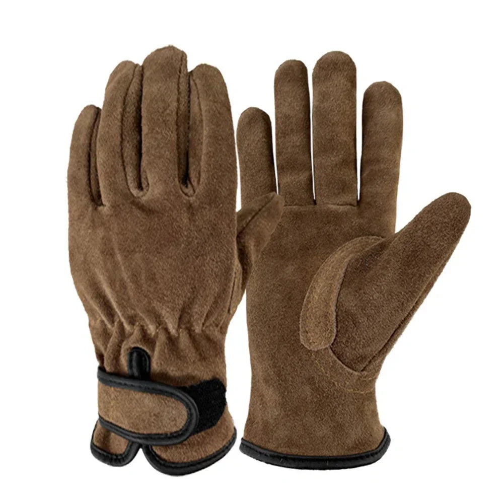 Cowhide Outdoor Protective Gloves Heat Insulation Anti-Cutting
