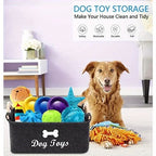 Stylish Felt Pet Toy Storage Basket - Durable Organizer for Cat &