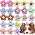 Pet Bows Flowers Shape Hair Accessories Handmade Dog Bows with