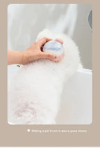 Pet Bath Brush Soft Silicone with Shampoo Dispenser Gentle Massage