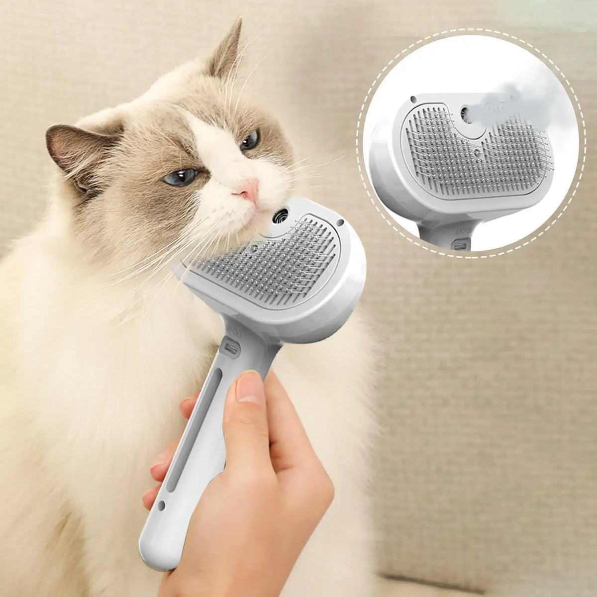 Steamy Dog Brush Electric Spray Cat Hair Brush 3 In1 Dog Steamer