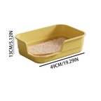 Semi Enclosed Cat Litter Box Anti Splashing Cat Toilet Sand Box