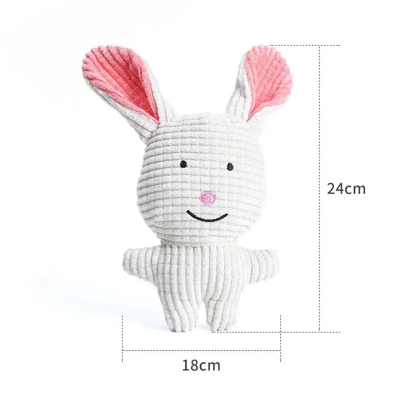 Cute Plush Toys Squeak Pet Cow Rabbit Animal Plush Toy Dog Chew