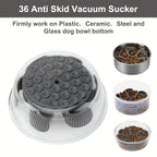 Pet Feeder Plugin Powerful Suction Cup Slow Food Anti Choking Bowl