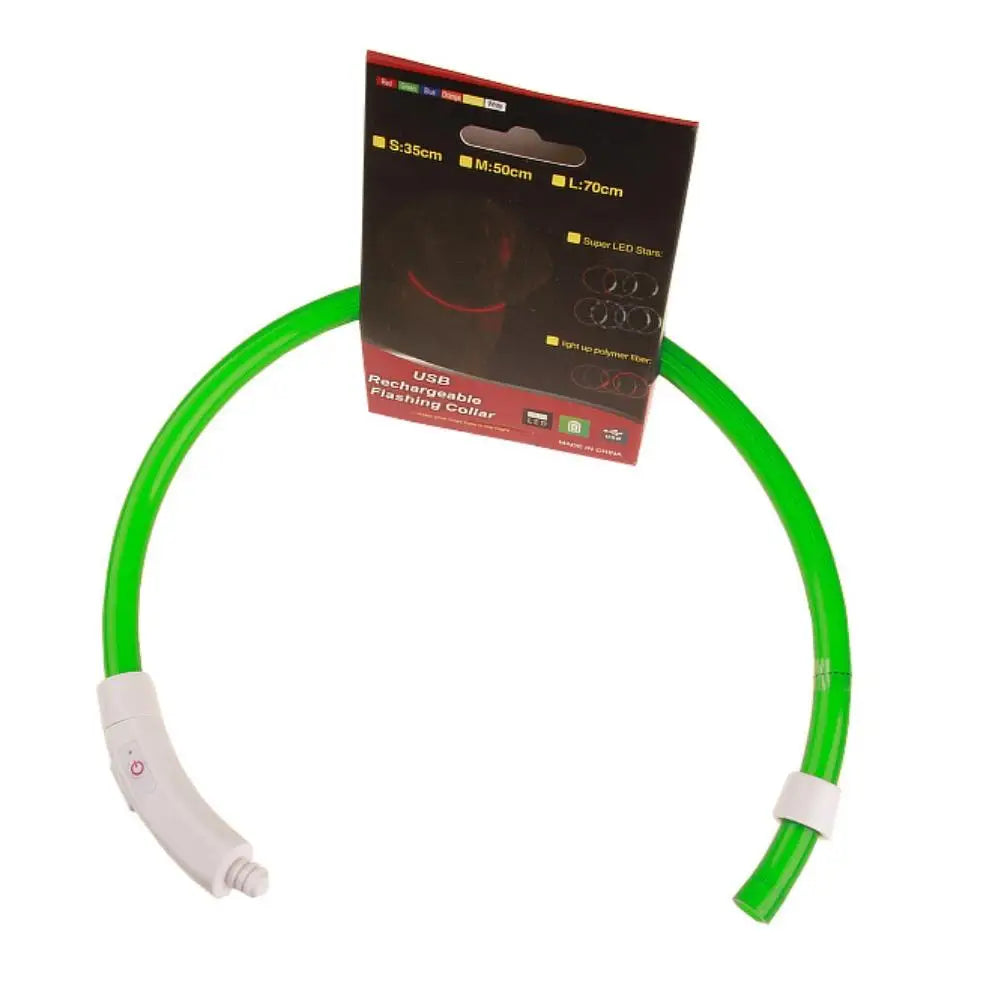 Luminous Pet Dog Collar Waterproof LED Dog Collar Rechargeable