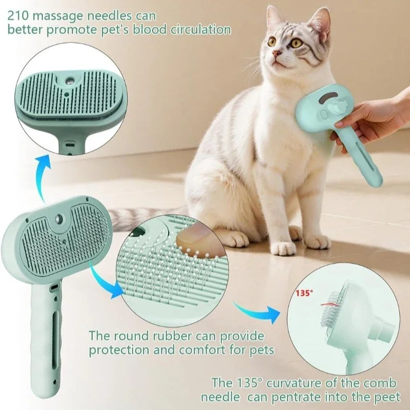 Pet Spray Hair Comb Professional Electric Hair Straightener Comb