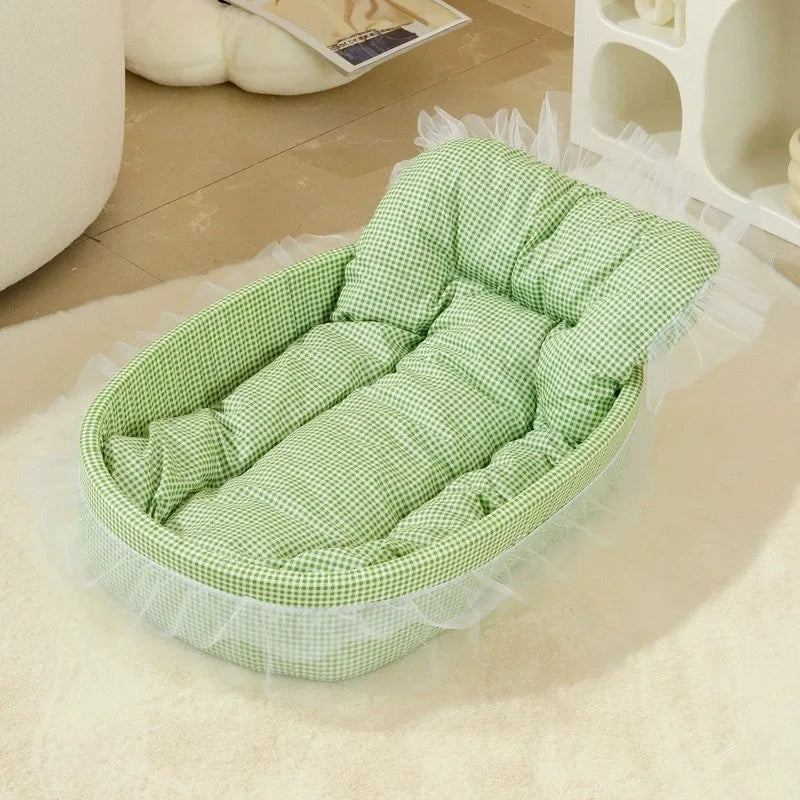 Cat Nest Macaroon Colour Small Dog Kennel Removable Washable Four