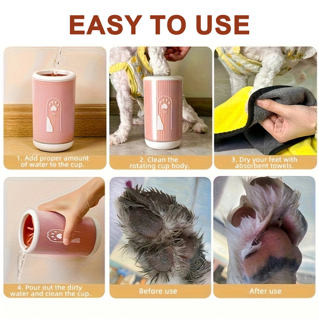 Pet Foot-Washing Cup Cat Dog Paw Cleaner Pet Cat Dog Paws Easy