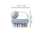 Pet Bath Brush Soft Silicone with Shampoo Dispenser Gentle Massage