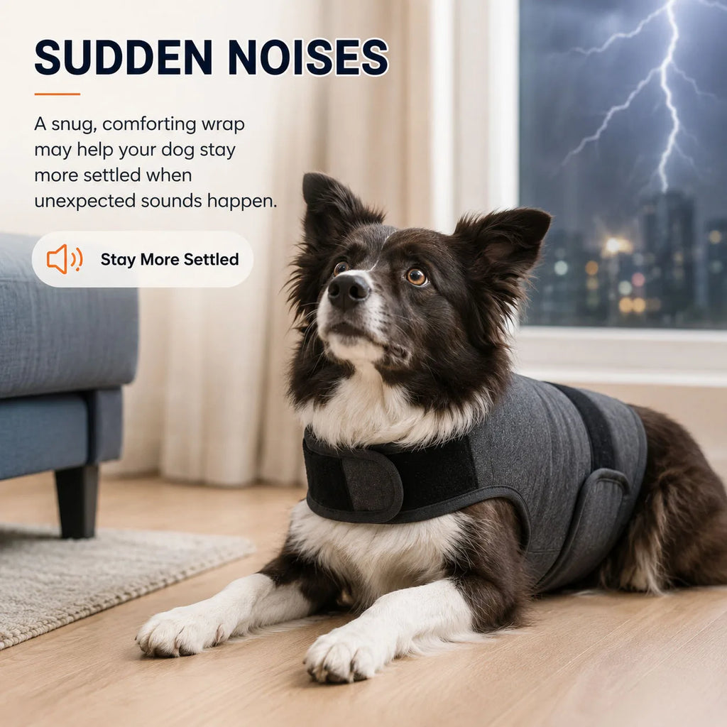 Dog Anxiety Vest Calming Wrap Adjustable Hook And Loop Soft Cotton