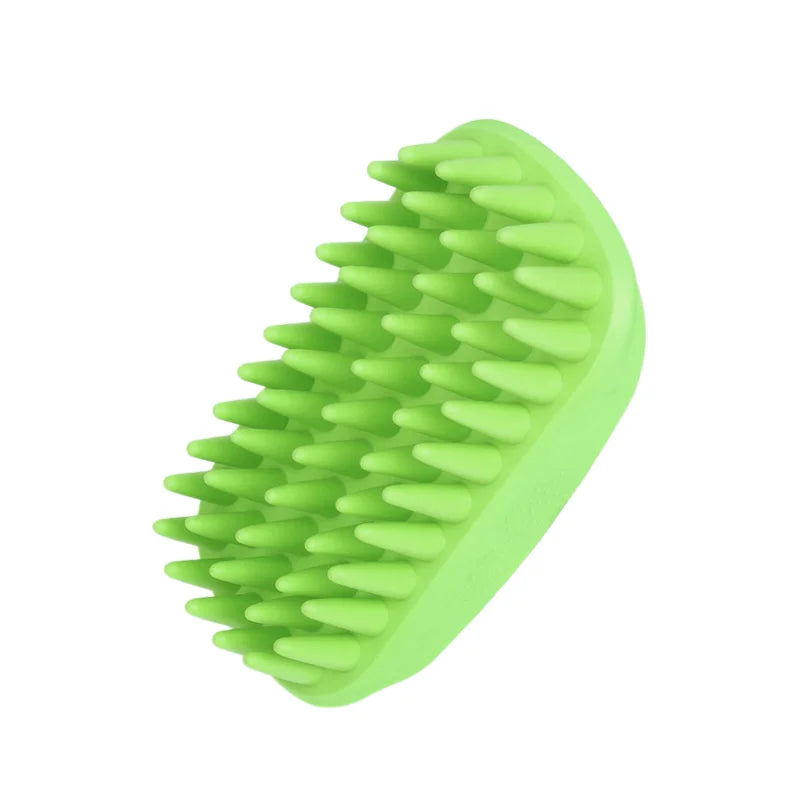 Soft Silicone Pet Bath Brush: Flexible Massage & Deshedding Tool