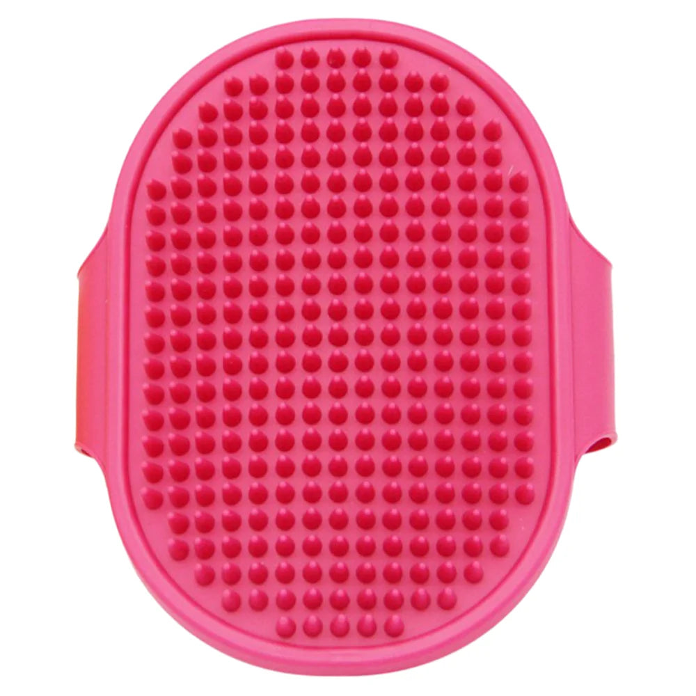 Pet Grooming Brush for Bath Massage, Silicone Bristle Deshedding