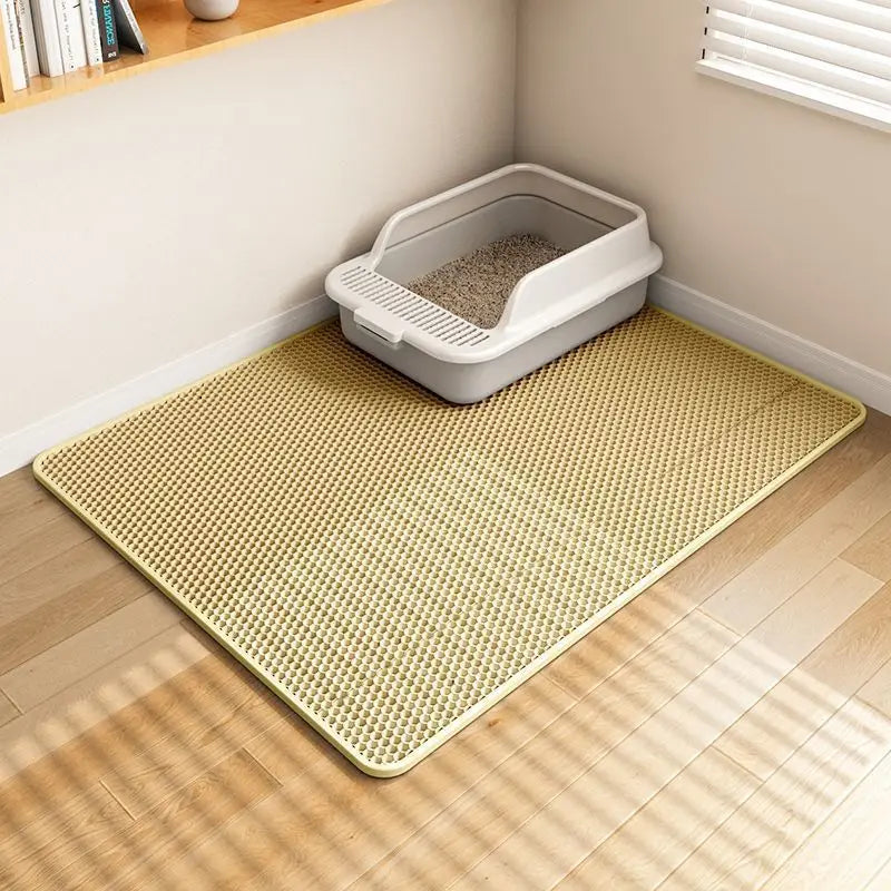 Double Layer Cat Litter Mat Honeycomb Cat Litter Trapping Mat Easy