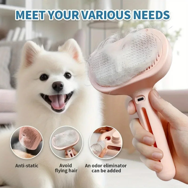 Pet Spray Hair Comb Professional Electric Hair Straightener Comb