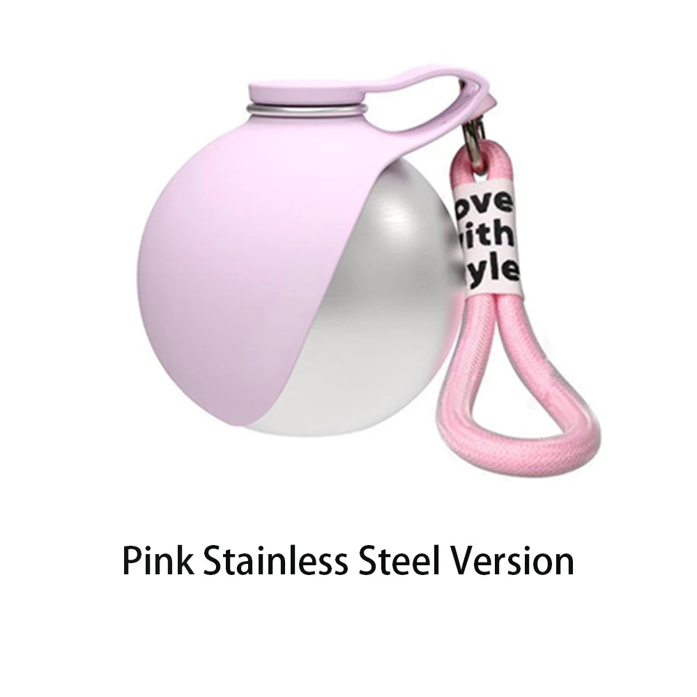 Portable Dog Water Bottle, Plastic/Stainless Steel Pet Water