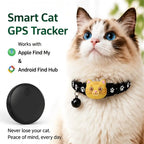 GPS Pet Tracker Collar for Cats and Apple-Compatible
